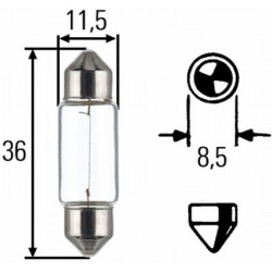 galinio žibinto lemputė LONG LIFE UP TO 3x LONGER LIFETIME
                                HELLA                           