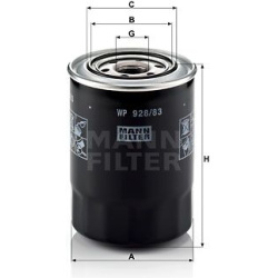 alyvos filtras
                                MANN-FILTER                                                WP928/83, MANN-FILT