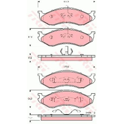 stabdžių trinkelių rinkinys, diskinis stabdys
                                TRW                                         
