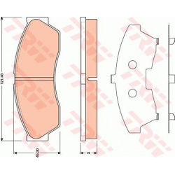 stabdžių trinkelių rinkinys, diskinis stabdys
                                TRW                                         