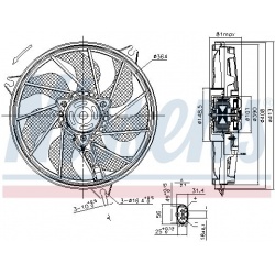 ventiliatorius, radiatoriaus
                                NISSENS                                                85662, NI