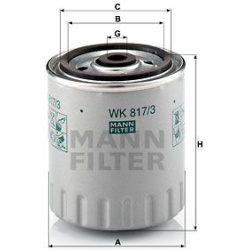 kuro filtras
                                MANN-FILTER                                WK817/3X, MANN-FILTER, WK8173X, auto 