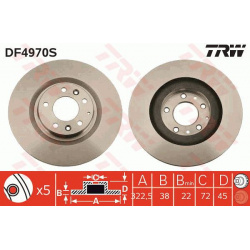 stabdžių diskas (1vnt) TRW SINGLE
DF4970S, TRW, DF4970S, auto detalė