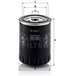 alyvos filtras
                                MANN-FILTER                                W830/1, MANN-FILTER, W8301, auto de