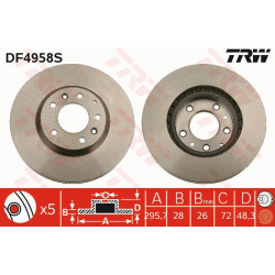 stabdžių diskas (1vnt) TRW SINGLE
DF4958S, TRW, DF4958S, auto detalė