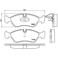 stabdžių trinkelių rinkinys, diskinis stabdys PRIME LINE
                                BREMBO                           