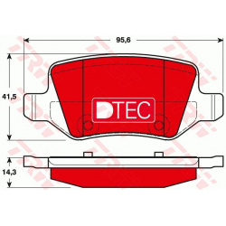 stabdžių trinkelių rinkinys, diskinis stabdys DTEC COTEC
                                TRW                              