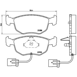 stabdžių trinkelių rinkinys, diskinis stabdys PRIME LINE
                                BREMBO                           