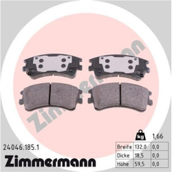 stabdžių trinkelių rinkinys, diskinis stabdys
                                ZIMMERMANN                                24