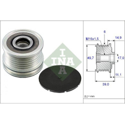 Škivas generatoriaus sankabinis
                                INA                                535005010, INA, 535005010