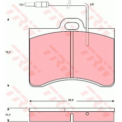 stabdžių trinkelių rinkinys, diskinis stabdys
                                TRW                                         