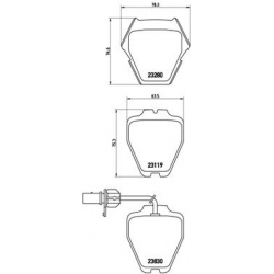stabdžių trinkelių rinkinys, diskinis stabdys PRIME LINE
                                BREMBO                           