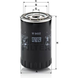 alyvos filtras
                                MANN-FILTER                                                W840/2, MANN-FILTER