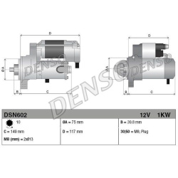 Starteris
                                DENSO                                DSN602, DENSO, DSN602, auto detalė