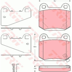 stabdžių trinkelių rinkinys, diskinis stabdys COTEC
                                TRW                                   
