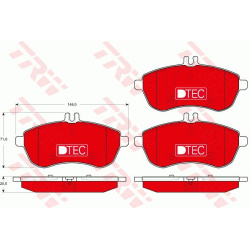 stabdžių trinkelių rinkinys, diskinis stabdys DTEC COTEC
                                TRW                              