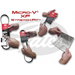V formos rumbuoti diržai Micro-V® Stretch Fit™
                                GATES                                     