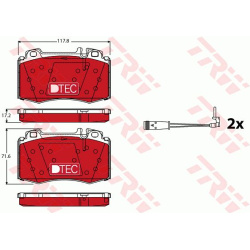 TRW                                                GDB1543DTE, TRW, GDB1543DTE, auto detalė