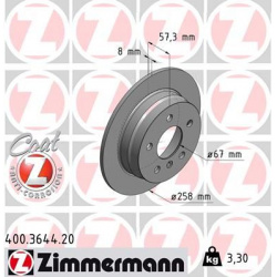 stabdžių diskas (1vnt) COAT Z
                                ZIMMERMANN                                400.3644.20, Nenuro