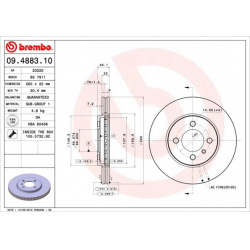 stabdžių diskas (1vnt) PRIME LINE
                                BREMBO                                                09.