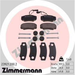 stabdžių trinkelių rinkinys, diskinis stabdys
                                ZIMMERMANN                                  