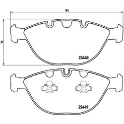 stabdžių trinkelių rinkinys, diskinis stabdys PRIME LINE
                                BREMBO                           
