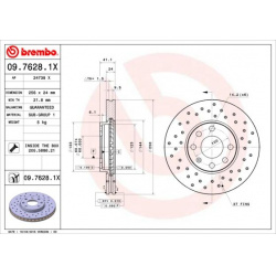 stabdžių diskas (1vnt) XTRA LINE - Xtra
                                BREMBO                                             