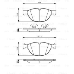 stabdžių trinkelių rinkinys, diskinis stabdys
                                BOSCH                                       
