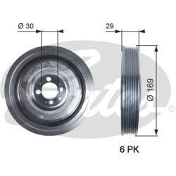 skriemulys, alkūninis velenas
                                GATES                                                TVD1074, 