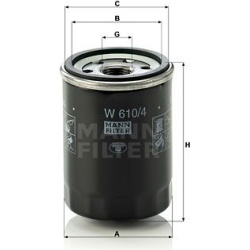 alyvos filtras
                                MANN-FILTER                                                W610/4, MANN-FILTER