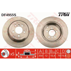 stabdžių diskas (1vnt) TRW SINGLE
                                                DF4955S, TRW, DF4955S, auto detalė