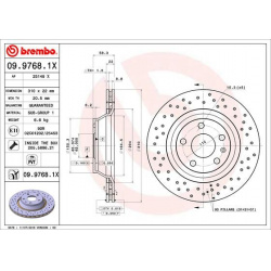 stabdžių diskas (1vnt) XTRA LINE - Xtra
                                BREMBO                                             