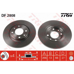 stabdžių diskas (1vnt)
                                TRW                                                DF2808, TRW, DF28