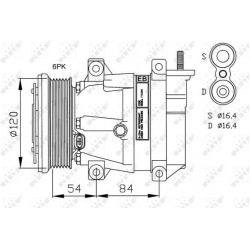 kompresorius, oro kondicionierius GENUINE
                                NRF                                                