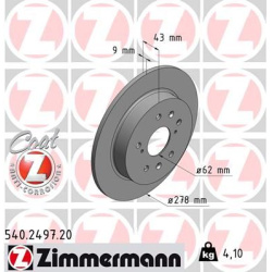 Stabdžių diskas COAT Z
ZIMMERMANN 540.2497.2