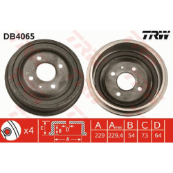 Stabdžių būgnas
                                TRW                                                DB4065, TRW, DB4065, au