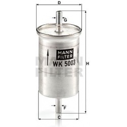 kuro filtras
                                MANN-FILTER                                                WK5003, MANN-FILTER, 