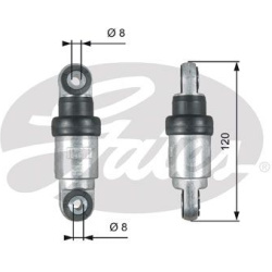vibracijos slopintuvas, V formos rumbuotas diržas DriveAlign™
GATES