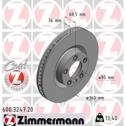 stabdžių diskas (1vnt) COAT Z
                                ZIMMERMANN                                                600
