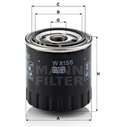 alyvos filtras
                                MANN-FILTER                                                W815/5, MANN-FILTER