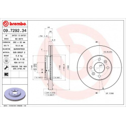 stabdžių diskas (1vnt) PRIME LINE
                                BREMBO                                                09.