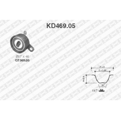 paskirstymo diržo komplektas
                                SNR                                                KD469.05, SN