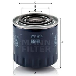 alyvos filtras
                                MANN-FILTER                                                WP914, MANN-FILTER,