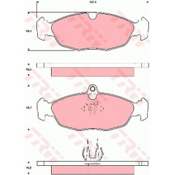 stabdžių trinkelių rinkinys, diskinis stabdys
                                TRW                                         