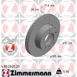 Stabdžių diskas COAT Z
                                ZIMMERMANN                                                430.2601.2