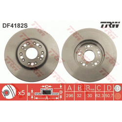 stabdžių diskas (1vnt) TRW SINGLE
DF4182S, TRW, DF4182S, auto detalė