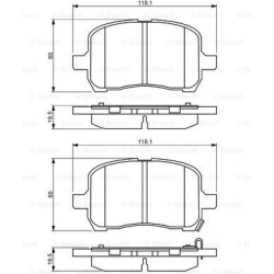 stabdžių trinkelių rinkinys, diskinis stabdys
                                BOSCH                                       