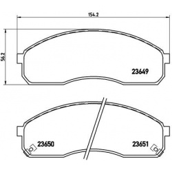 stabdžių trinkelių rinkinys, diskinis stabdys PRIME LINE
                                BREMBO                           