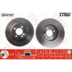 stabdžių diskas (1vnt)
                                TRW                                                DF4197, TRW, DF41