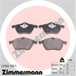 stabdžių trinkelių rinkinys, diskinis stabdys
                                ZIMMERMANN                                  